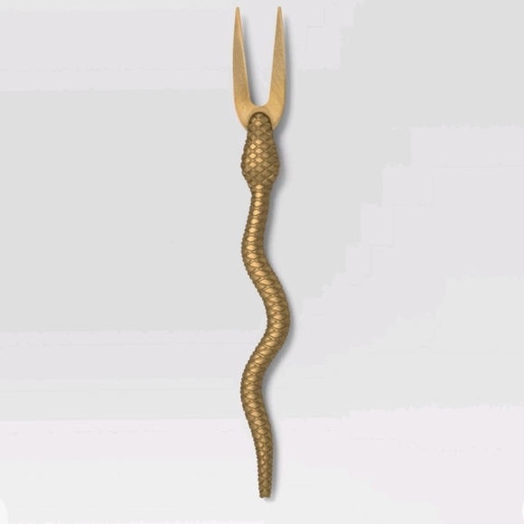 Threshold NWT 4pc Snake Appetizer/Cocktail Stirrers in Gold - Picture 3 of 5